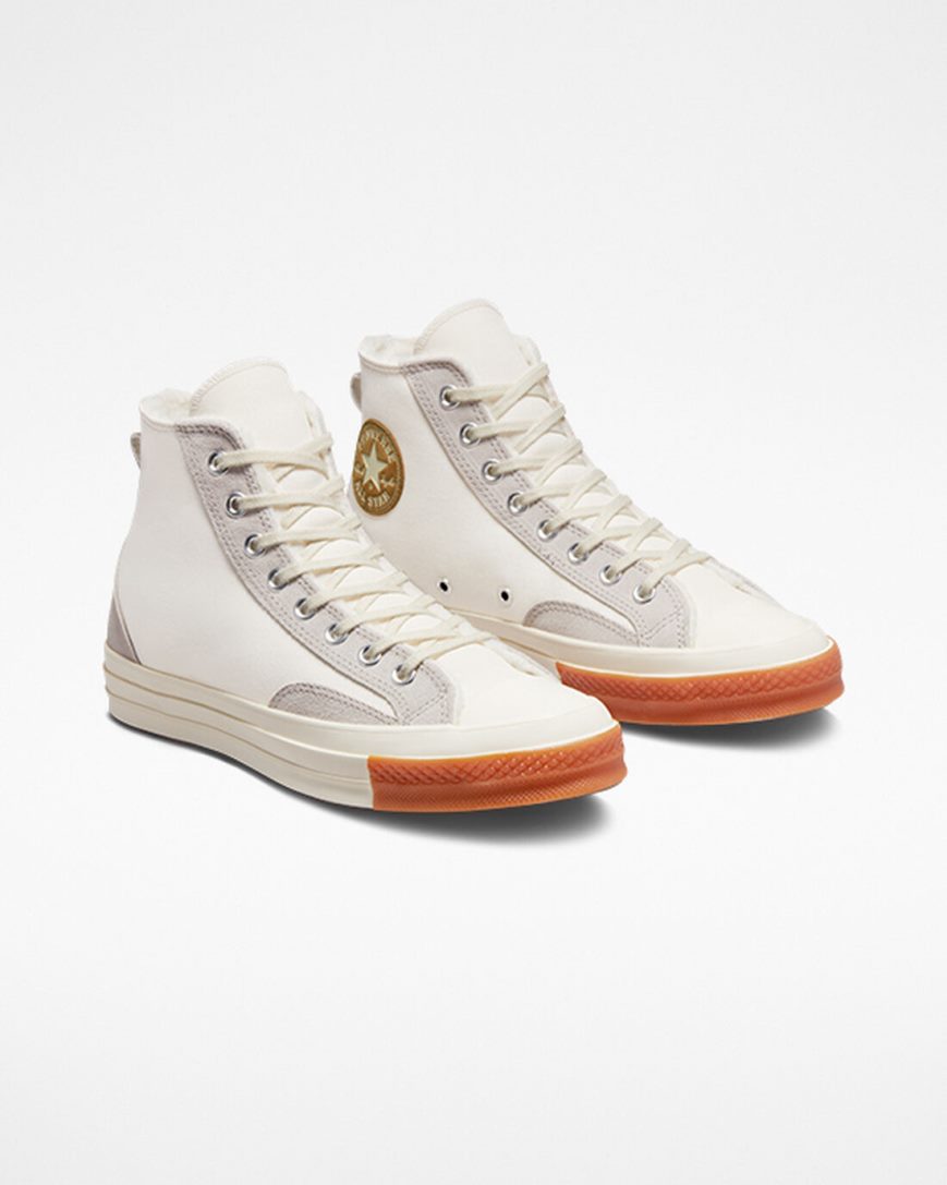 Zapatillas Altas Converse Chuck 70 Lined Colorblock Mujer Blancas | PE E2P4LW